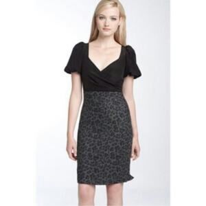 Rebecca Taylor | Puff Sleeve Leopard Print Dress